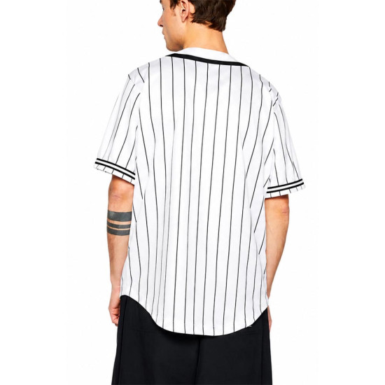 Karl Kani Ανδρικό κολεγιακό πουκάμισο Serif Pinstripe Baseball Shirt